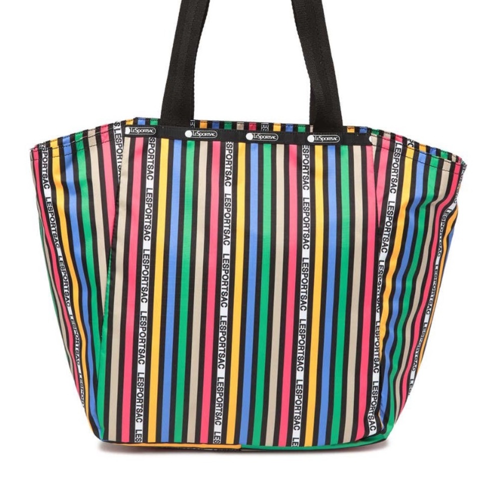 Colorful striped zip tote LeSportsac